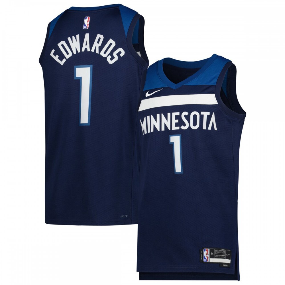 Anthony Edwards Minnesota Timberwolves Unisex 2022/23 Swingman Jersey - Icon Edition - Navy-Pro Kit Vault | Brand New 26/27 Sports Jerseys